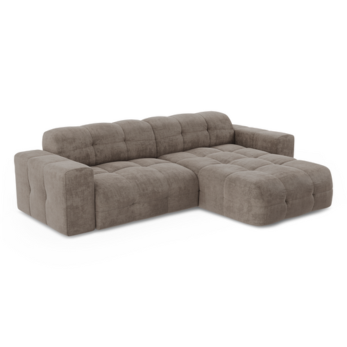 Sia Home - Rechte hoekbanken MAEL -  Fluweel - Mol - 230cm - vtwonen shop