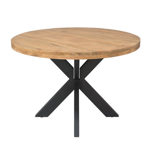 Starfurn Eettafel Dakota - Rond Naturel Hout - Ø130x76cm