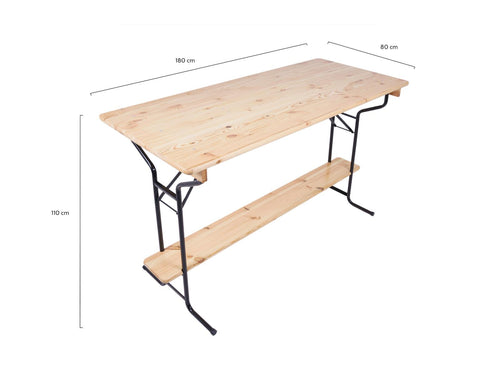 MaximaVida inklapbare bartafel Berlijn 180 cm x 80 cm-  3-laags blanke lak - FSC hout - vtwonen shop