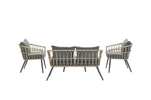 Garden Impressions Franklin loungeset natural wicker/mystic grey - vtwonen shop