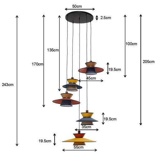 Kare Design Hanglamp Riva 5 - vtwonen shop