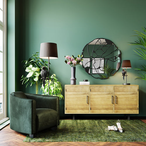 Kare Design Spiegel Pieces Ø100cm matt zwart
