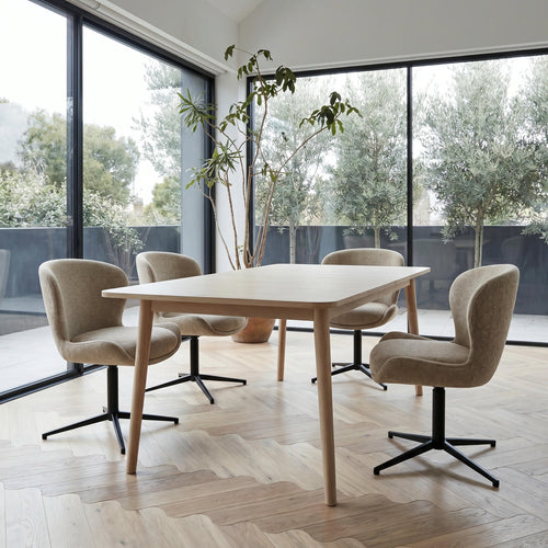 Furnhouse uitschuifbare eettafel Nyborg - Witte olie - 200/300x100 cm