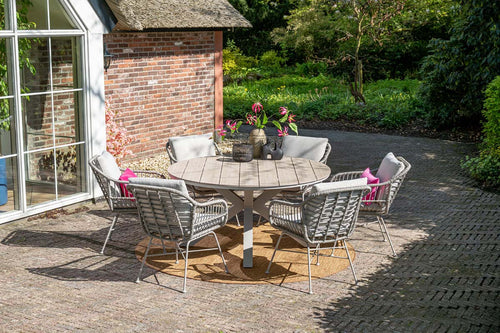 Garden Impressions Margriet tuinstoelen set van 4 taupe