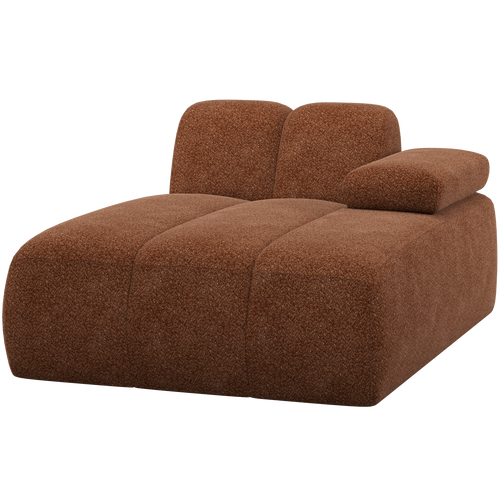 WOOOD chaise longue element bank rechts Mojo - Wollig - Roestbruin - 74x124x162 - vtwonen shop