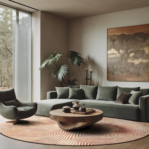 Louis De Poortere vloerkleed Indian Sand - rood - 140x140cm - vtwonen shop