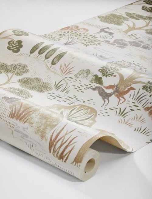 Borastapeter behang bosrijk landschap groen - 53 cm x 10.05 m - 660859 - vtwonen shop