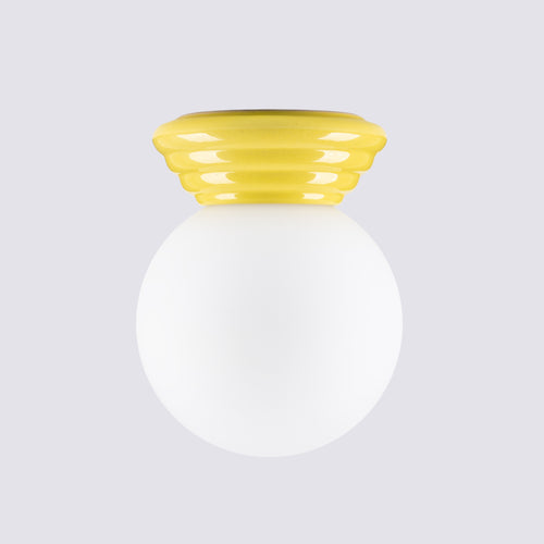 Sollux Lighting Plafondlamp ZORI geel IP44 - 12x16x12cm