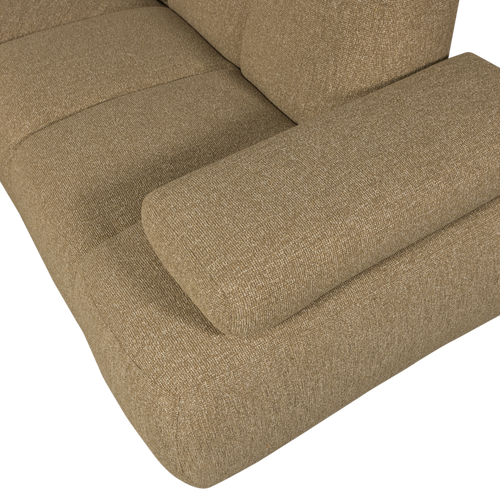 WOOOD hoekbank rechts Mojo - Bouclé - Geel/Bruin Melange - 74x310x230 - vtwonen shop