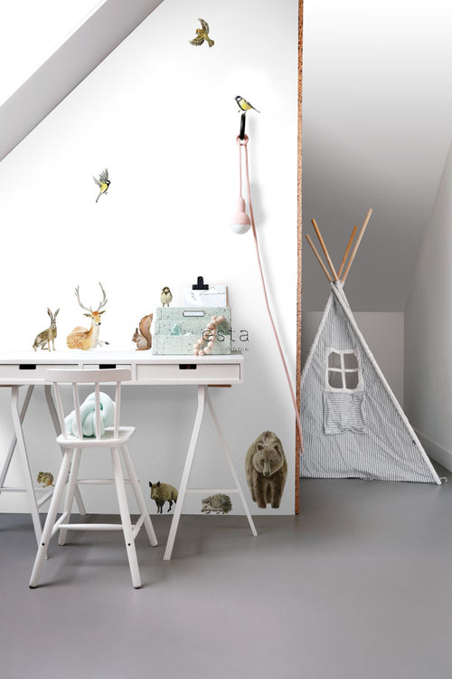 ESTAhome muursticker bosdieren bruin - 47.5 x 66 cm - 156102