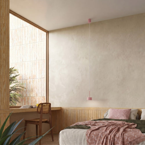 Sollux Lighting Hanglamp AURA 1 roze Gx53 - 10x10x125cm
