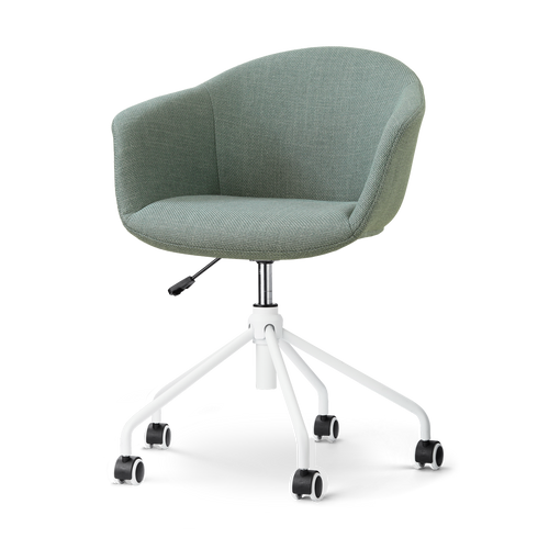 Nolon Nout-Otis bureaustoel saliegroen - wit onderstel - vtwonen shop
