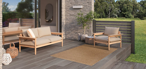 AFK Living vloerkleed Pienza - voor binnen en buiten - kastanje - 80 x 150 cm