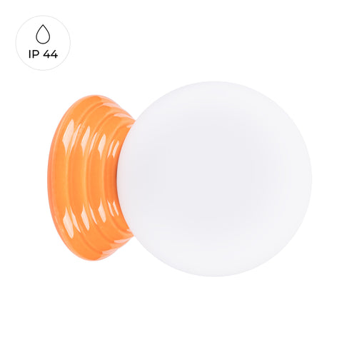 Sollux Lighting Wandlamp ZORI oranje IP44 - 12x16x12cm