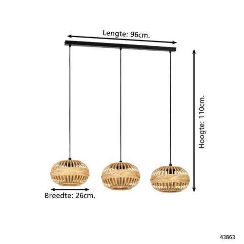 EGLO hanglamp Amsfield 1 - e27 - zwart