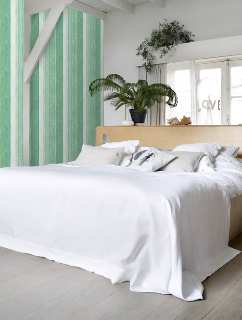ESTAhome behang sloophout motief groen - 53 cm x 10.05 m - 138983