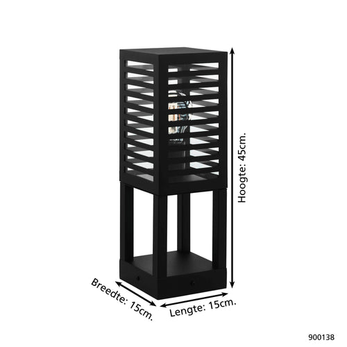 EGLO sokkellamp buiten Alamonte 3 - e27 - 45 cm - zwart - vtwonen shop