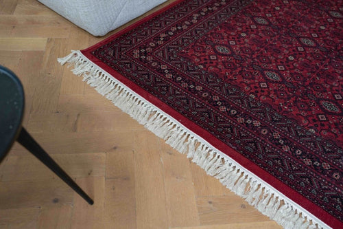 Interieur05 Vintage vloerkleed By Beppe rood met franjes - 195 x 300 cm - vtwonen shop