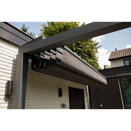 Nesling schaduwdoek Prosail harmonica grijs - waterproof - 297 x 297 cm - vtwonen shop