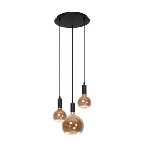 Atmooz hanglamp Sapa 3 - zwart - Ø 34 x H 130 cm - E27