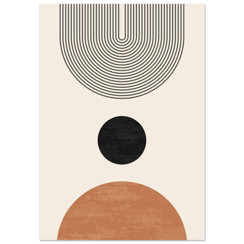 Artfulprints  Abstract rainbow   poster A4 21x29.7 cm