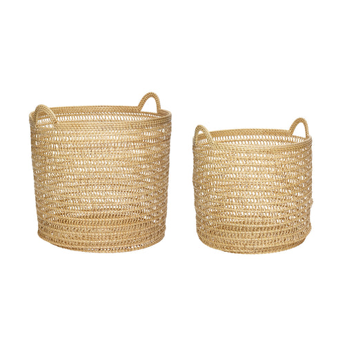 Hübsch manden Weave - rotan - ø32xh36, ø41xh42cm