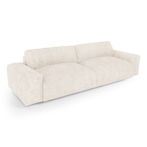Sia Home - Rechte bank BLISS - XXL ribfluweel - Crème - 220cm - vtwonen shop