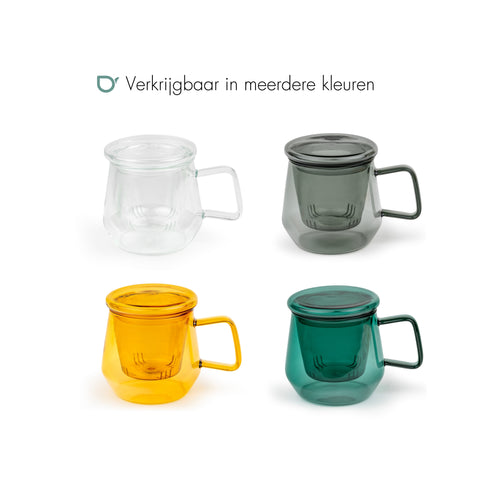 Bredemeijer -Tea for one Livorno glas jadegroen 290ml - vtwonen shop