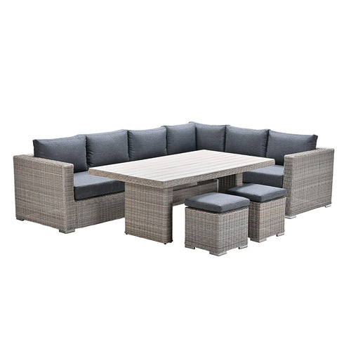 Garden Impressions lounge dining set Tennessee 5-delig rechts vintage willow - texfiber - vtwonen shop