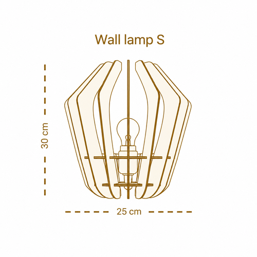 Bomerango Wall Spin houten wandlamp small