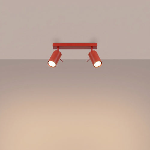 Sollux Lighting Plafondlamp RING 2 rood - 30x6x16cm