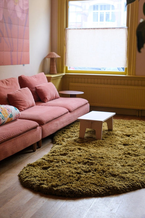 Interieur05 vloerkleed Pilo - hoogpolig - olijfgroen - 200 x 290 cm