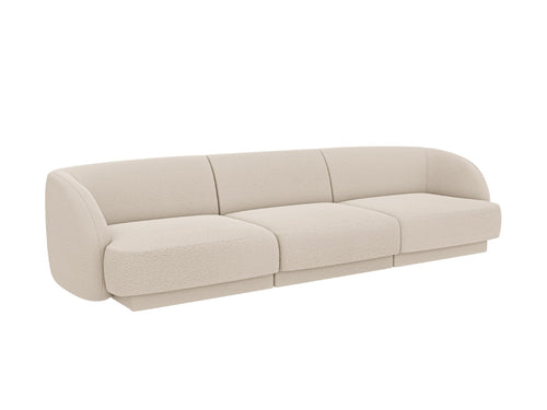 Micadoni Bank Miley 3-zits, boucle beige - 90x255x70cm