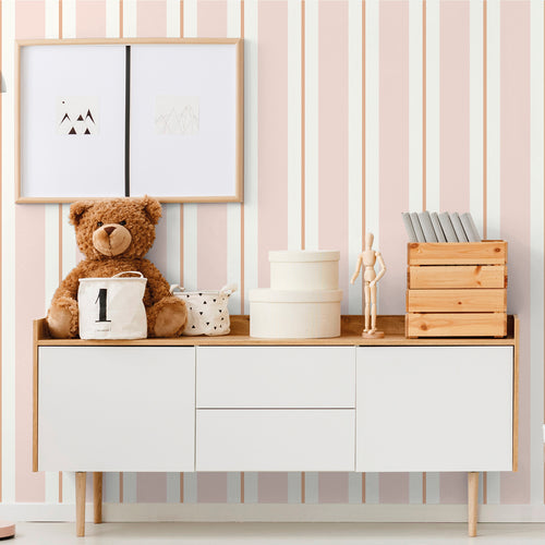 Sanders & Sanders behang strepen roze - 53 cm x 10 m - 640309