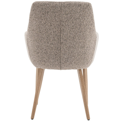 DÉJA Living Eetkamerstoel Noé - Taupe/Naturel - Zithoogte 47cm - Set van 2 - vtwonen shop