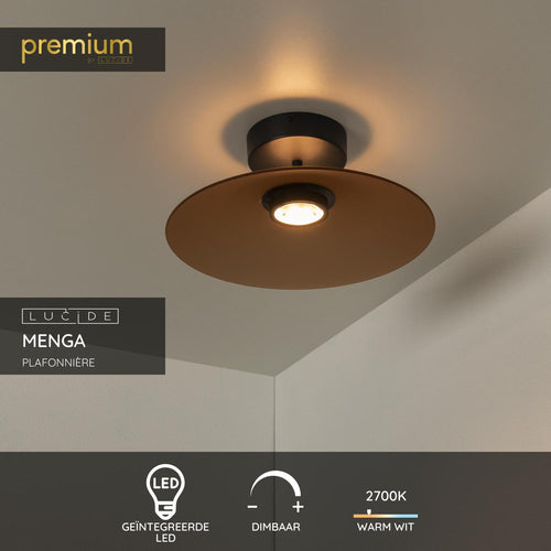Lucide plafonnière MENGA - Geïntegreerde LED - Amber - vtwonen shop