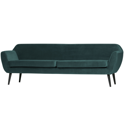 WOOOD 3-zits bank Rocco - Velvet - Teal - 75x230x82 - vtwonen shop