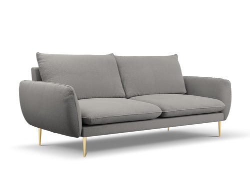 Cosmopolitan Design Bank Vienna 4-zits, boucle, grijs - 92x230x95cm