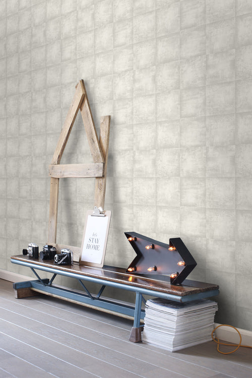 ESTAhome behang betonlook lichtgrijs - 53 cm x 10.05 m - 138202