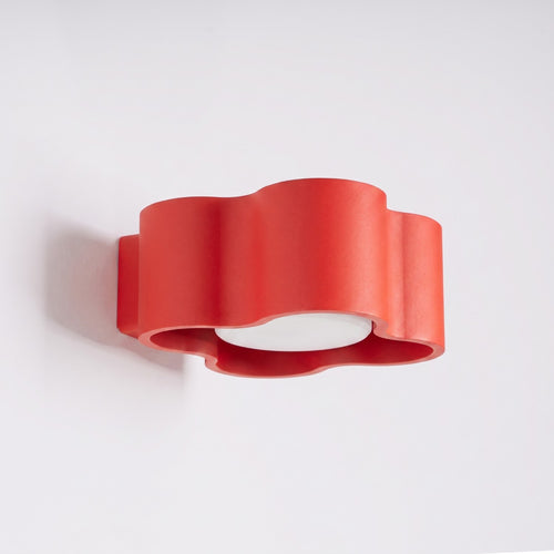 Sollux Lighting Wandlamp OVIO rood Gx53 - 12x14,5x6cm