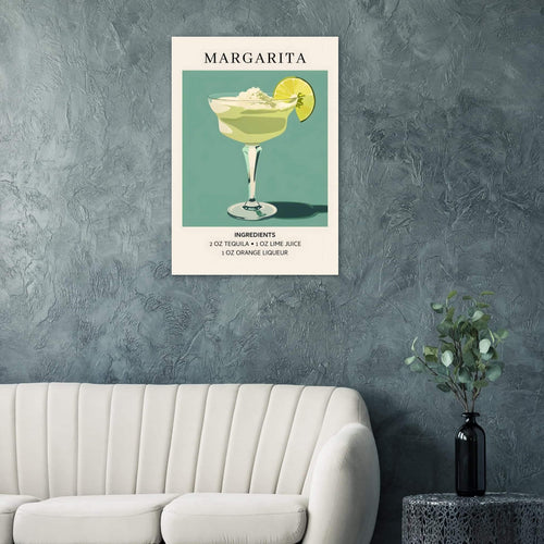 Artfulprints  Margarita cocktail - Ingrediënten   poster A4 21x29.7 cm - vtwonen shop