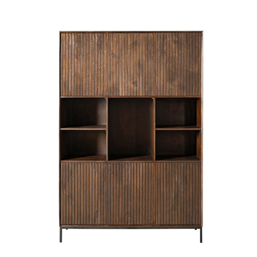 StarFurn Vakkenkast Madison XL - Bruin Hout - 135x45x200cm