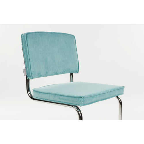 Zuiver Ridge Rib Eetkamerstoelen  Blauw - Set van 2 - vtwonen shop
