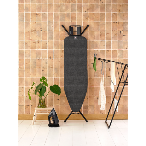 Brabantia Strijkplank B, 124x38 cm, strijkerhouder - Denim Black
