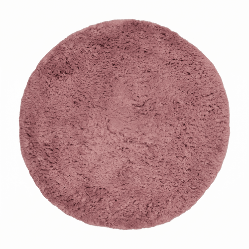 Rond hoogpolig vloerkleed Pilo Darkpink Polyester Interieur05