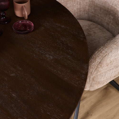 Starfurn  eettafel Madison - zwart - 110x110x76cm