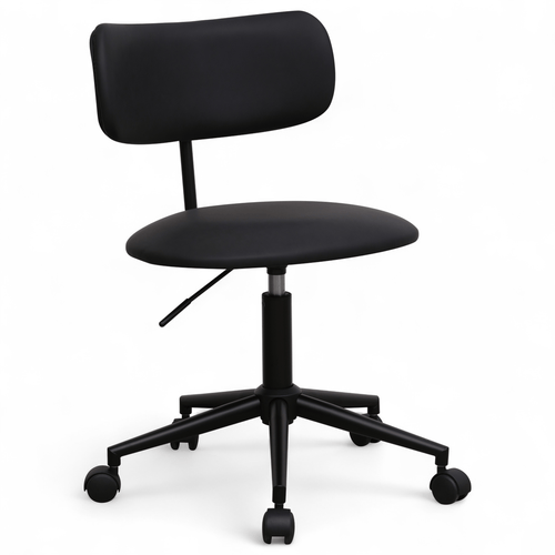 Furnhouse bureaustoel Roxy - Zwart - Kunstleer - 57x56x74