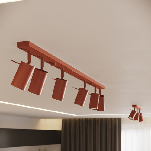 Sollux Lighting Wandlamp RING rood ochra - 8x16x8cm