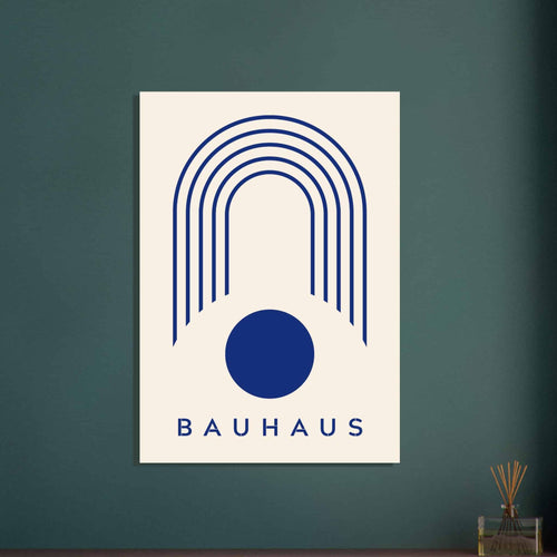 Artfulprints  Bauhaus - Blue arches   poster 50x70 cm - vtwonen shop