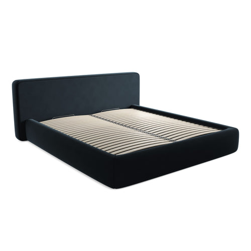 LaMiaSofa Bed met opbergruimte Firenze - velours - koningsblauw - 220x225x82